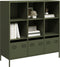 vidaXL - Hoge - kast - 101,5x39x103,5 - cm - staal - olijfgroen