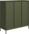 vidaXL - Hoge - kast - 101,5x39x103,5 - cm - staal - olijfgroen