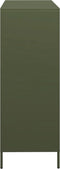 vidaXL - Hoge - kast - 101,5x39x103,5 - cm - staal - olijfgroen