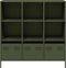 vidaXL - Hoge - kast - 101,5x39x103,5 - cm - staal - olijfgroen