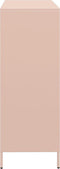 vidaXL - Hoge - kast - 101,5x39x103,5 - cm - staal - roze