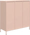 vidaXL - Hoge - kast - 101,5x39x103,5 - cm - staal - roze