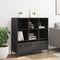 vidaXL - Hoge - kast - 101,5x39x103,5 - cm - staal - zwart