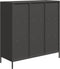 vidaXL - Hoge - kast - 101,5x39x103,5 - cm - staal - zwart