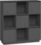 vidaXL - Hoge - kast - 110,5x35x117 - cm - massief - grenenhout - grijs