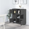 vidaXL - Hoge - kast - 110,5x35x117 - cm - massief - grenenhout - grijs