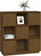 vidaXL - Hoge - kast - 110,5x35x117 - cm - massief - grenenhout - honingbruin