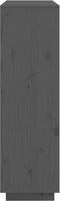 vidaXL - Hoge - kast - 110,5x35x117 - cm - massief - grenenhout - grijs