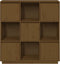 vidaXL - Hoge - kast - 110,5x35x117 - cm - massief - grenenhout - honingbruin