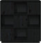 vidaXL - Hoge - kast - 110,5x35x117 - cm - massief - grenenhout - zwart