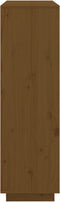 vidaXL - Hoge - kast - 110,5x35x117 - cm - massief - grenenhout - honingbruin