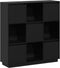 vidaXL - Hoge - kast - 110,5x35x117 - cm - massief - grenenhout - zwart