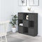 vidaXL - Hoge - kast - 110,5x35x117 - cm - massief - grenenhout - grijs