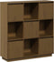 vidaXL - Hoge - kast - 110,5x35x117 - cm - massief - grenenhout - honingbruin