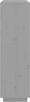 vidaXL - Hoge - kast - 110,5x35x117 - cm - massief - grenenhout - grijs