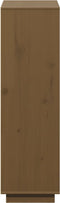 vidaXL - Hoge - kast - 110,5x35x117 - cm - massief - grenenhout - honingbruin
