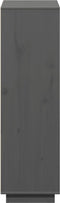 vidaXL - Hoge - kast - 110,5x35x117 - cm - massief - grenenhout - grijs