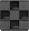 vidaXL - Hoge - kast - 110,5x35x117 - cm - massief - grenenhout - grijs