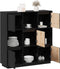 vidaXL - Hoge - kast - 110,5x35x117 - cm - massief - grenenhout - zwart