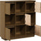 vidaXL - Hoge - kast - 110,5x35x117 - cm - massief - grenenhout - honingbruin