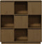 vidaXL - Hoge - kast - 110,5x35x117 - cm - massief - grenenhout - honingbruin