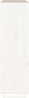 vidaXL - Hoge - kast - 110,5x35x117 - cm - massief - grenenhout - wit