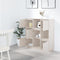 vidaXL - Hoge - kast - 110,5x35x117 - cm - massief - grenenhout - wit