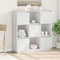 vidaXL - Hoge - kast - 110,5x35x117 - cm - massief - grenenhout - wit