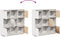 vidaXL - Hoge - kast - 110,5x35x117 - cm - massief - grenenhout - wit
