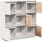 vidaXL - Hoge - kast - 110,5x35x117 - cm - massief - grenenhout - wit