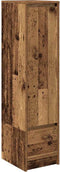 vidaXL - Hoge - kast - 29,5x34x119,5 - cm - bewerkt - hout - oud - hout