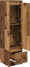 vidaXL - Hoge - kast - 29,5x34x119,5 - cm - bewerkt - hout - oud - hout