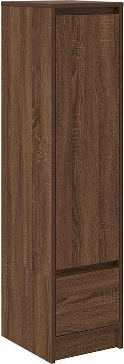 vidaXL - Hoge - kast - 29,5x34x119,5 - cm - spaanplaat - bruin - eikenkleurig