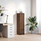 vidaXL - Hoge - kast - 29,5x34x119,5 - cm - spaanplaat - bruin - eikenkleurig