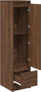 vidaXL - Hoge - kast - 29,5x34x119,5 - cm - spaanplaat - bruin - eikenkleurig