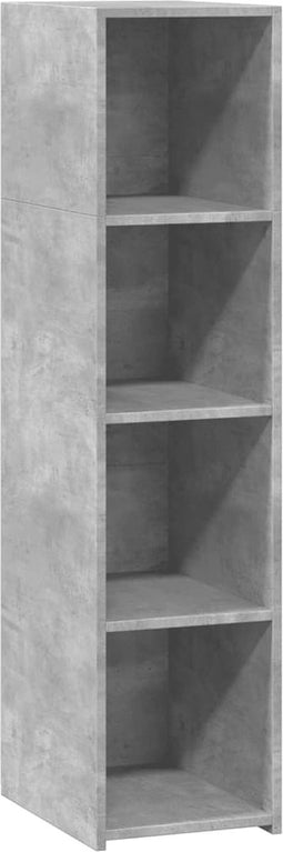 vidaXL - Hoge - kast - 30x41x124 - cm - bewerkt - hout - betongrijs