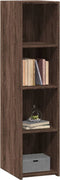 vidaXL - Hoge - kast - 30x41x124 - cm - bewerkt - hout - bruin - eikenkleur