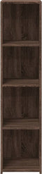 vidaXL - Hoge - kast - 30x41x124 - cm - bewerkt - hout - bruin - eikenkleur