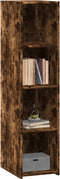 vidaXL - Hoge - kast - 30x41x124 - cm - bewerkt - hout - gerookt - eikenkleurig