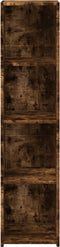 vidaXL - Hoge - kast - 30x41x124 - cm - bewerkt - hout - gerookt - eikenkleurig