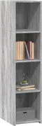 vidaXL - Hoge - kast - 30x41x124 - cm - bewerkt - hout - grijs - sonoma - eikenkleurig