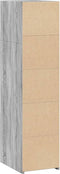 vidaXL - Hoge - kast - 30x41x124 - cm - bewerkt - hout - grijs - sonoma - eikenkleurig