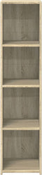 vidaXL - Hoge - kast - 30x41x124 - cm - bewerkt - hout - sonoma - eikenkleurig
