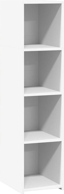 vidaXL - Hoge - kast - 30x41x124 - cm - bewerkt - hout - wit