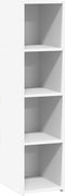 vidaXL - Hoge - kast - 30x41x124 - cm - bewerkt - hout - wit