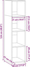 vidaXL - Hoge - kast - 30x41x124 - cm - bewerkt - hout - wit