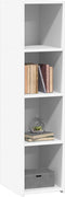 vidaXL - Hoge - kast - 30x41x124 - cm - bewerkt - hout - wit