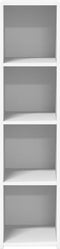 vidaXL - Hoge - kast - 30x41x124 - cm - bewerkt - hout - wit