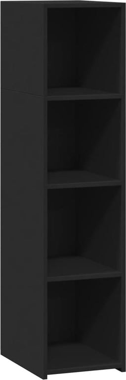 vidaXL - Hoge - kast - 30x41x124 - cm - bewerkt - hout - zwart