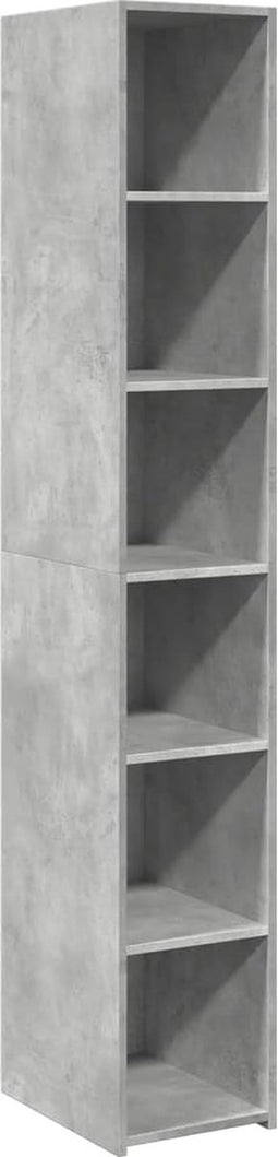 vidaXL - Hoge - kast - 30x41x185 - cm - bewerkt - hout - betongrijs